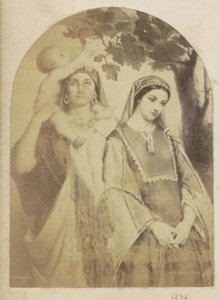 Fotoreproduktion einer (vermutlich) Zeichnung von Maria, Jesus und Elisabeth von Anonymous