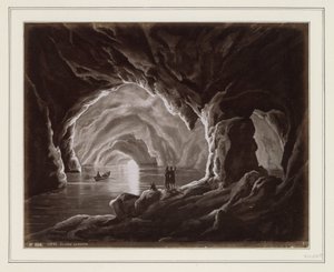 Fotoreproduktion einer Zeichnung der Blauen Grotte auf Capri von Anonymous
