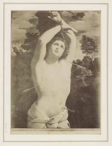Fotoreproduktion eines Gemäldes von Guido Reni, das Martyrium des Heiligen Sebastian darstellend von Anonymous