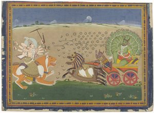 Kampf zwischen Durga und Nicumba