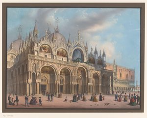 Ansicht der Basilika von San Marco in Venedig von Anonymous