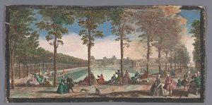 Ansicht des Teiches im Garten des Palais de Fontainebleau von Anonymous