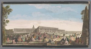 Ansicht des Schlosses von Versailles vom Garten aus gesehen von Anonymous