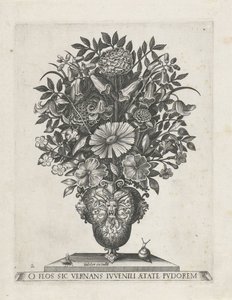 Groteske Vase mit drei Masken von Anonymous