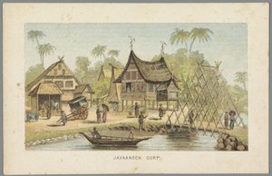 Javanisches Dorf auf der Weltausstellung in Amsterdam, 1883 (Erinnerung an Amsterdam in 1883)