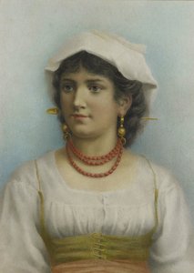 Junge Frau in Tracht von Anonymous
