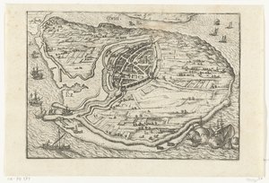 Karte von Den Briel, 1572 von Anonymous