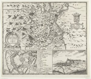 Karte des Fürstentums Orange, 1639