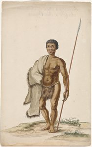Khoikhoimann mit Assegai