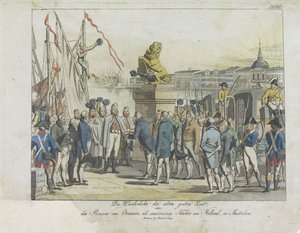 Ankunft des Souveränen Fürsten in Amsterdam, 1813 von Anonymous