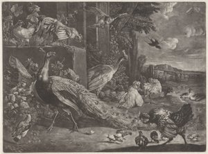 Landschaft mit Geflügel