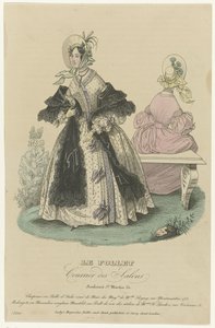 Le Follet, Courrier des Salons, ca. 1836, Nr. 520: Hut aus Stroh (...) von Anonymous