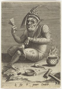 Aussätziger Bettler in Gestalt des Teufels