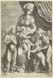 Maria mit Kind und dem jungen Johannes dem Täufer