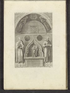 Nische mit dem heiligen Franziskus und dem heiligen Dominikus von Anonymous
