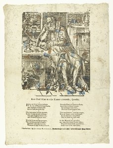 Alter Mann in seinem Zimmer (Vanitas)
