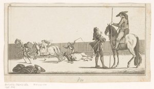 Picador und Matador nach dem Töten des Stiers (Sammlung der wichtigsten Manöver beim Stierkampf)
