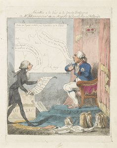 Pitt bringt George III. die Nachricht von der Revolution in den Niederlanden, 1795