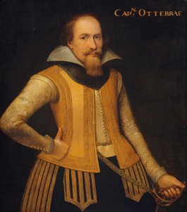 Porträt von Otto Brahe, Hauptmann einer dänischen Kompanie zur Neuverteilung von Seeland, trat 1610 in den Dienst von Brandenburg