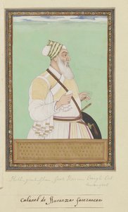 Porträt von Fath Jang Khan, dem Großvizier von Aurangzeb