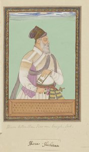 Porträt von Mirza Ilich Khan, der Vizier von Aurangzeb war