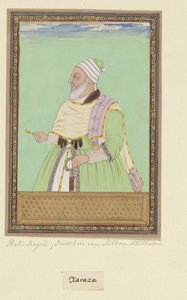 Porträt von Shah Raju, dem spirituellen Führer (Pir) von Sultan Abul Hasan von Anonymous