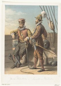 Porträts der Wassergeusen Jan van Duivenvoorde und Lancelot van Brederode, 1572 von Anonymous