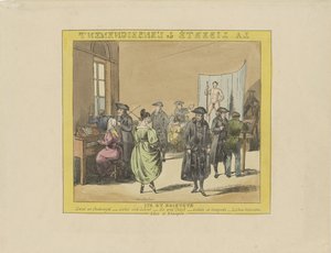 Karikatur über die Freiheit des Unterrichts, 1828 von Anonymous