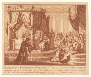 Sterbebett der Kaiserin Eleonora von Pfalz-Neuburg, 19. Januar 1720 von Anonymous