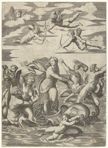 Triumph der Galatea mit Tritonen und Nereiden und Putti