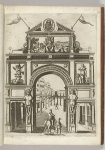 Triumphbogen mit der Stadtjungfrau, 1594 von Anonymous
