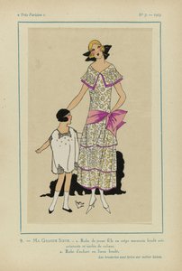Très Parisien, 1923, Nr. 7: 9.- MA GRANDE SOEUR. - 1. Robe de jeune fille...