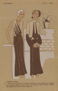 Très Parisien, 1931, Nr. 6: Kreationen Jenny. / 1. - Sehr sportlicher Geist... von Anonymous