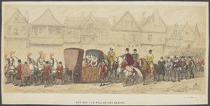 Utrechter Maskerade, Platte e: der Hof, 1856