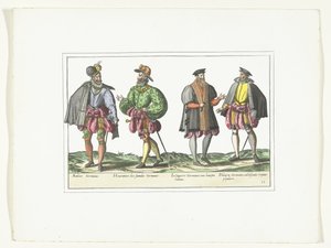 Vier Männer in deutscher Mode, ca. 1580