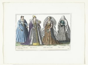 Vier Frauen in venezianischer Mode, ca. 1580 von Anonymous