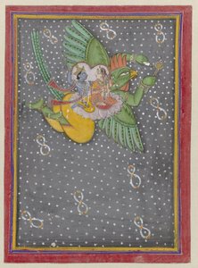 Vishnu und Lakshmi auf dem Vogel Garuda