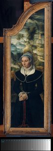 Flügel eines Triptychons mit dem Porträt von Elisabeth Canneel von Anonymous
