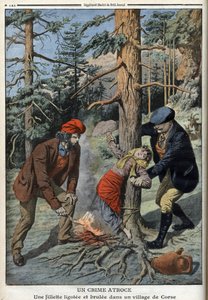 Ein Mädchen gefesselt und verbrannt in einem Dorf auf Korsika - „The Petity Journal“, 1. Mai von Anonymous Anonymous
