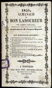 Titelblatt des Almanach du Bon Ploureur, von Agenor Larclause, Poitiers von Anonymous Anonymous