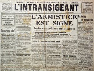 (Detail) von 25989: Eine der „The Intransigent“ vom 11.11.1918, die „den Waffenstillstand verkündet“