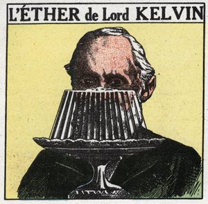 Elektrische Phänomene: Eine Illustration von William Thomsons Theorie, Lord Kelvin (1824-1907), dass Äther wie Gelee ist. Anonyme Illustration von 1925. Private Sammlung.