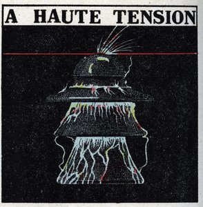 Elektrische Leitungen: Hochspannungsleitung. Anonyme Illustration von 1925. Private Sammlung. von Anonymous Anonymous