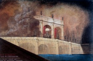 Feuerwerk von Claude Ruggieri in Paris am 15.08.1807 (nach einem anonymen Gemälde)