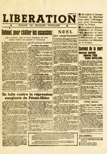 Französischer Widerstand gegen deutsche Truppen - Bewegungen des Widerstands gegen die deutsche Besatzung - Untergrundzeitung - Befreiung vom November 1941 - Untergrundzeitung der Widerstandsbewegung Liberation-Sud