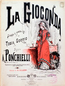 Frontispiz der Oper La Gioconda von Ponchielli