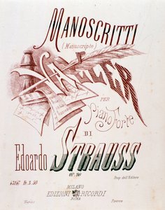 Frontispiz der Partitur von Walzer für Klavier von Eduard Strauss von Anonymous Anonymous