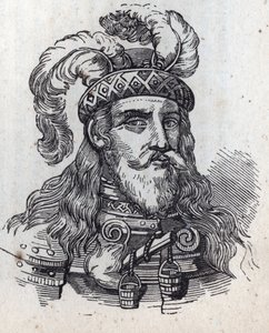 Galeazzo der Zweite Visconti - Porträt von Galeas II Visconti - Galeazzo II Visconti - 1320-1378 - Gravur