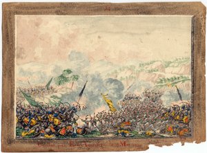 Russisch-Türkischer Krieg von 1828-1829 - Die Schlacht bei Provadia im Mai 1829 - Anonym - 1829 - Aquarell auf Papier