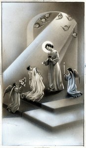 Heiliges Bild: Kommunion, Stufe der christlichen religiösen Erziehung